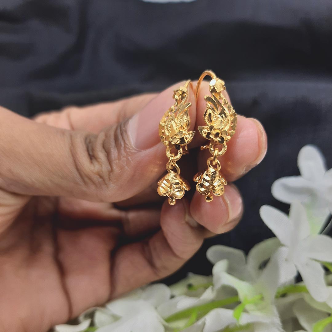 Subhas Brothers Jewellers - Beautifully crafted gorgeous Kaan Pasha design.  WEIGHT 8.32 GRAMS approx. This jumbo sized earrings design is perfect for  your traditional attire. Exclusively designed by SUBHAS BROTHERS JEWELLERS  GARIAHAT